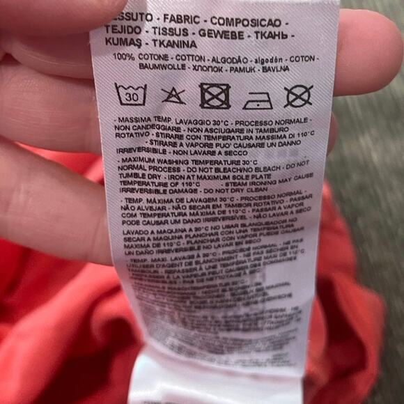 Armani Exchange Short Sleeve Top Logo Print Crewneck Cotton Pullover Pink Size M - Picture 4 of 6